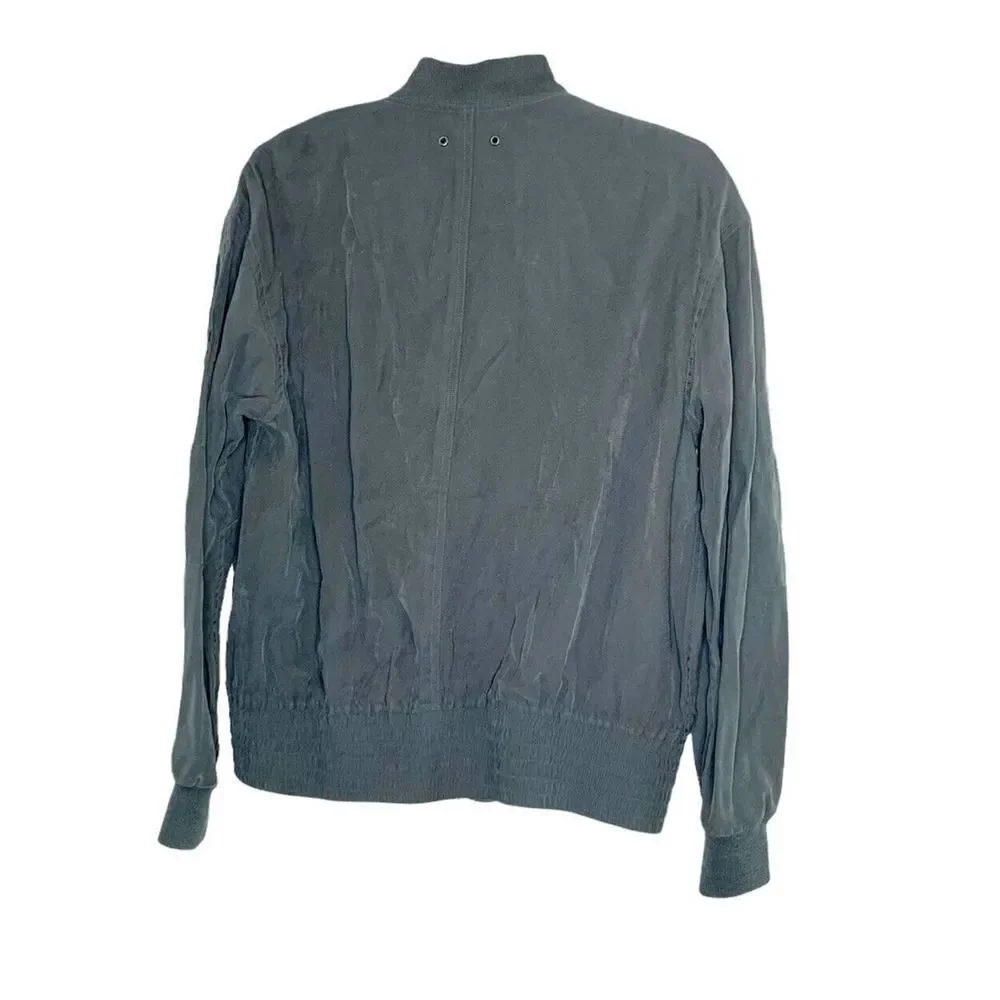 Liebeskind Berlin Women’s Grey Twill- Collar Bomber Jacket Size Small